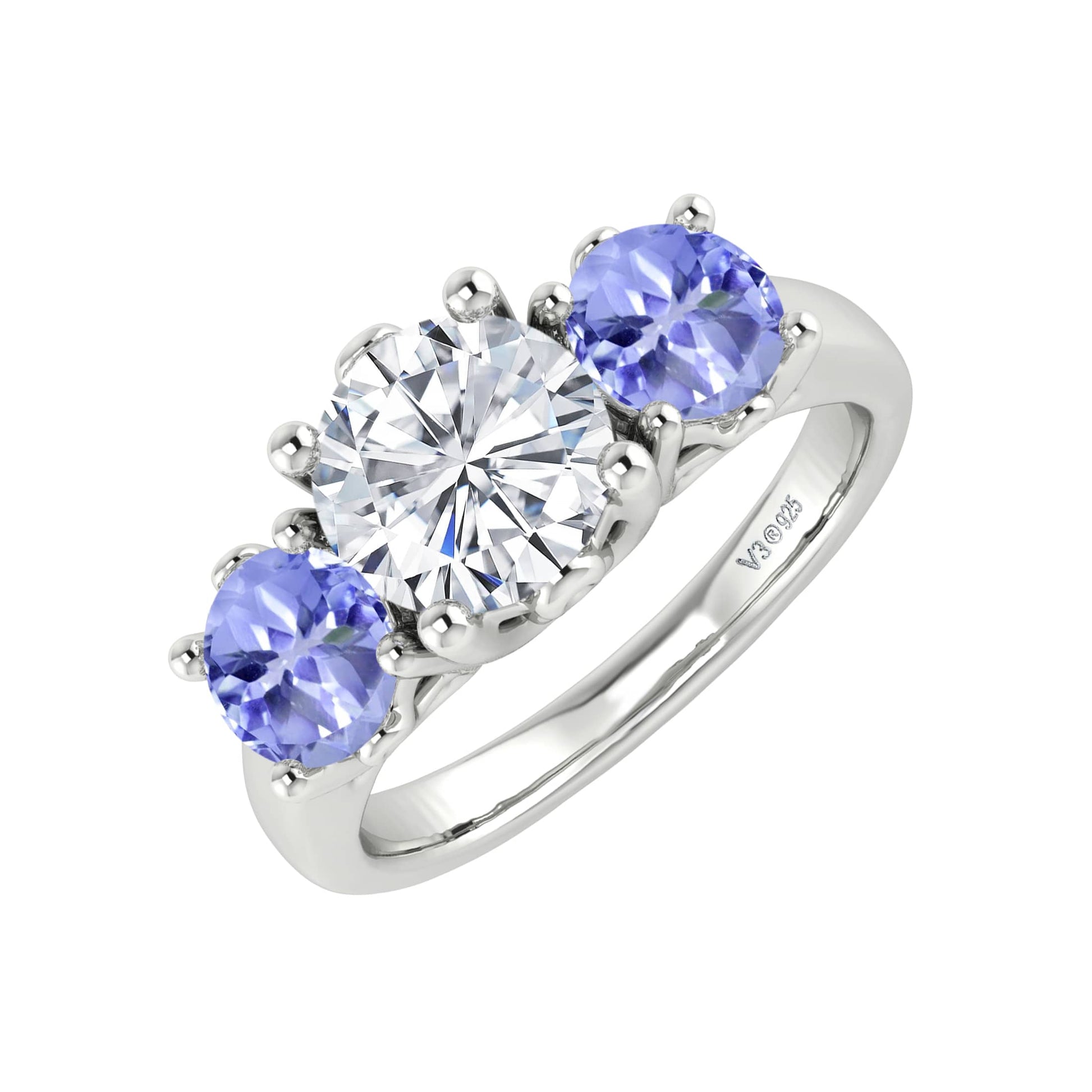 White, Blue-