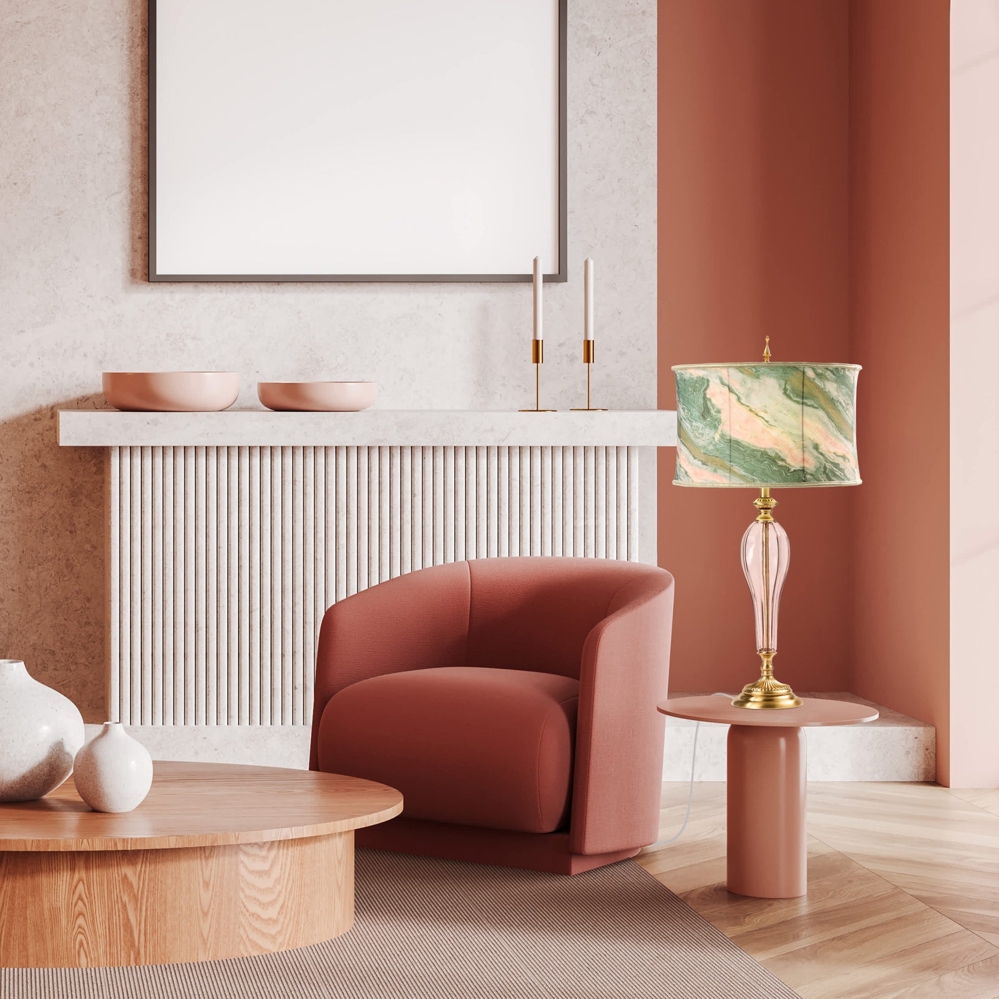 Pink/Green/Gold-