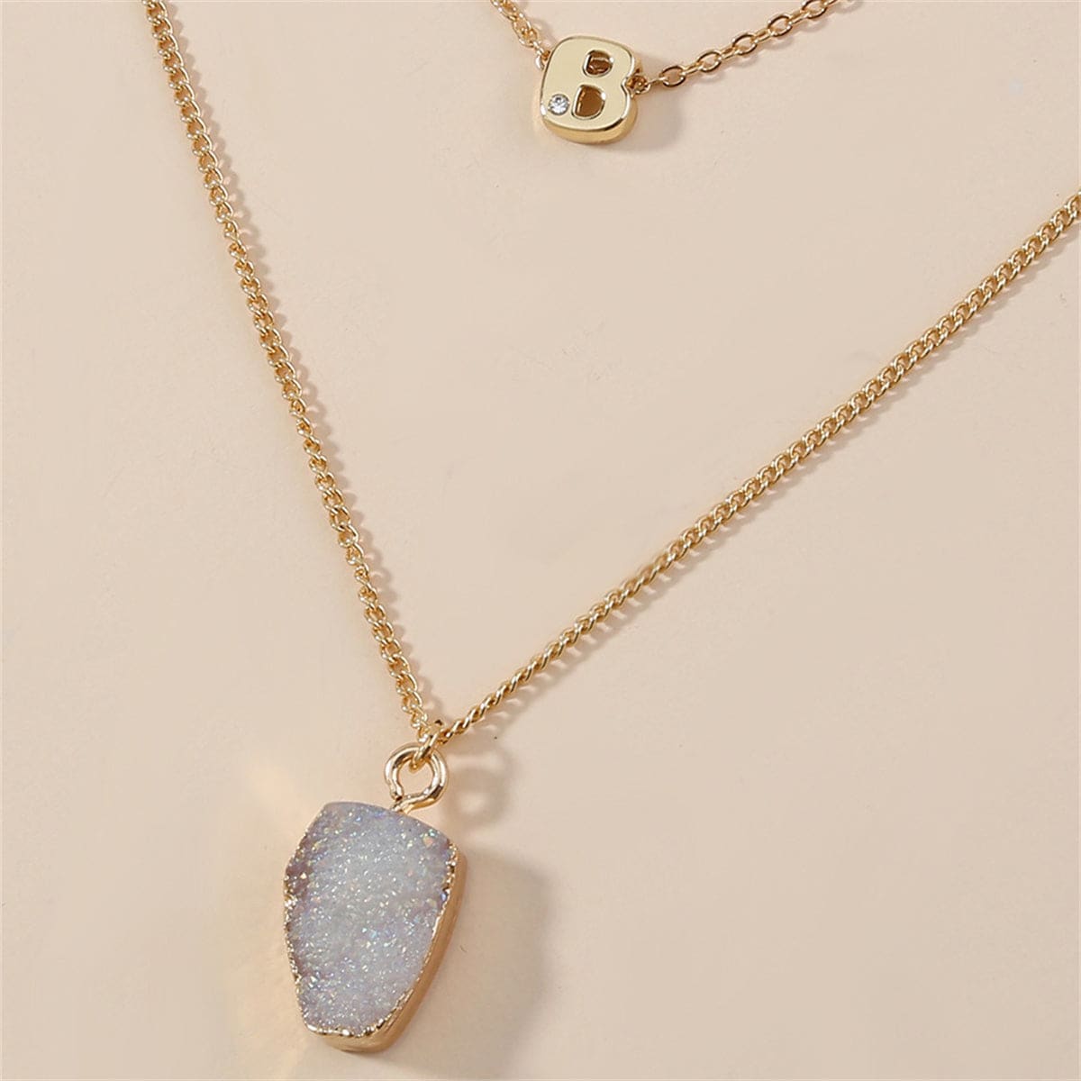 Crystal & Cubic Zirconia Layered Pendant Necklace Set