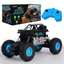 Blue and black car and blue remote