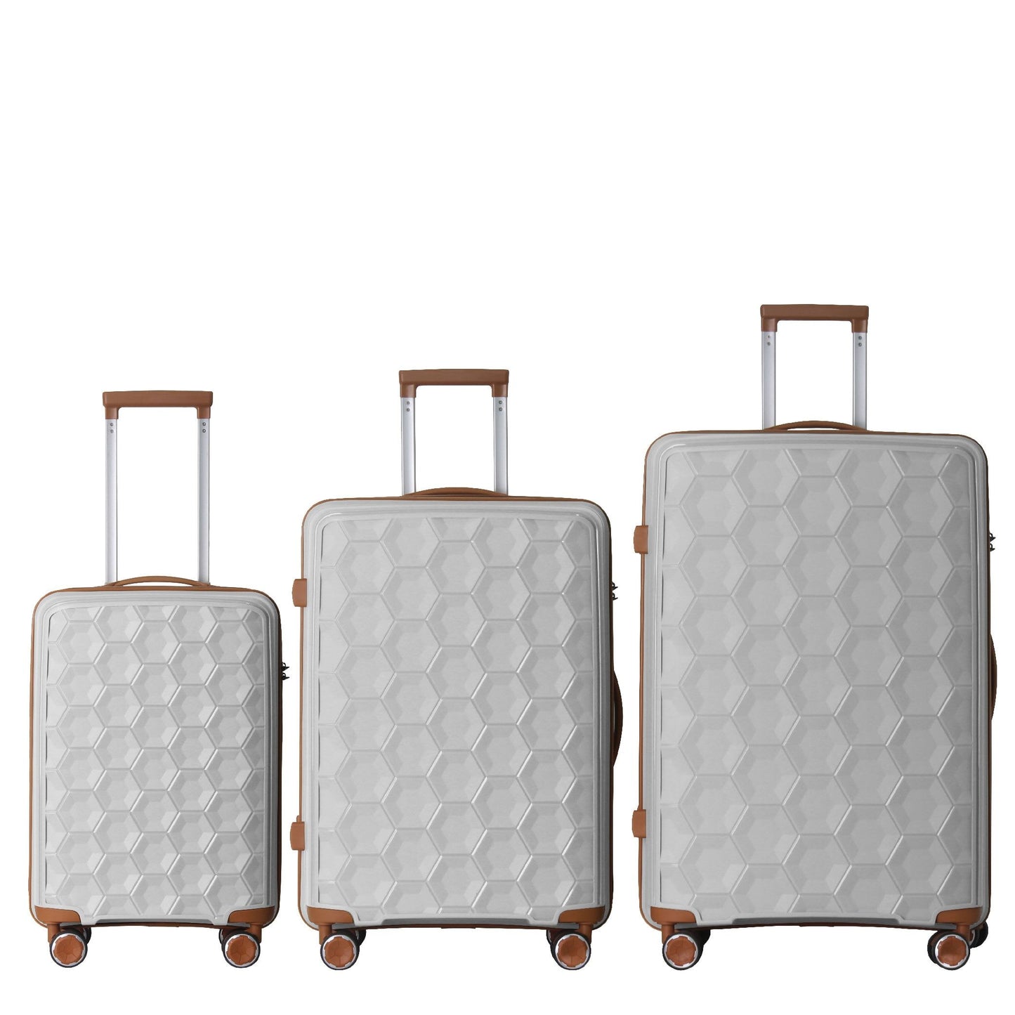 4 Supply 3-Piece Luggage Set Travel Lightweight Suitcases With Rolling Wheels, Tsa Lock & Moulded Corner, Carry On Luggages For Business, Trip, (20"/24"/28")