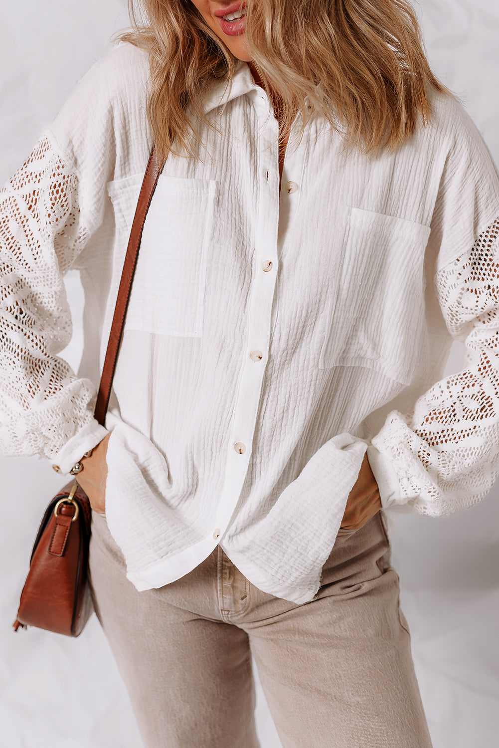Raven Long Sleeve Shirt Long Sleeve Top - White / L - 12/14