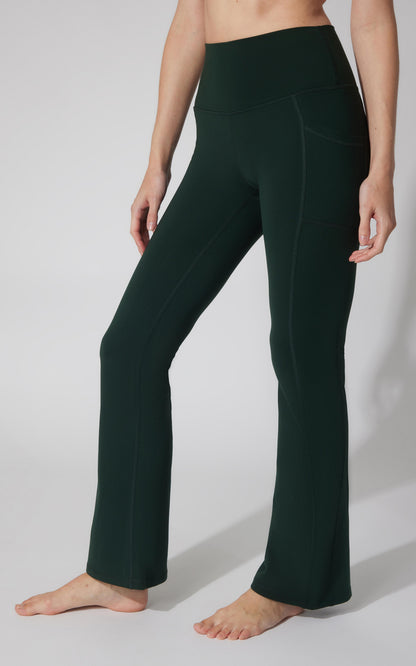 Polarlux Tribeca Elastic Free Full Length Side Pocket Flare Leg Pant - Our Earthy Story