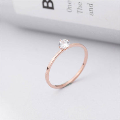 Cubic Zirconia & Rose Goldtone Cocktail Ring-10