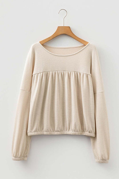 Veda Sleeve Knit Top Long Sleeve Top - Jet Stream / L - 12/14
