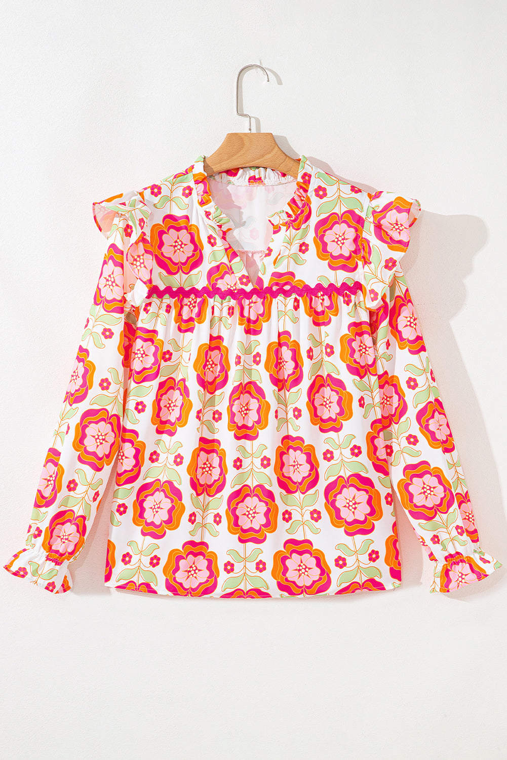 Josimira Long Sleeve Blouse Long Sleeve Top - Rose / L - 12/14