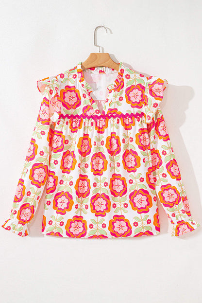 Josimira Long Sleeve Blouse Long Sleeve Top - Rose / L - 12/14