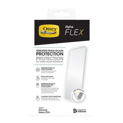 Otterbox Alpha Flex Screen Protector for Galaxy S23+, Flawless Touch Response, Fingerprint Resistant, Precision Fit, Vibrant Clarity