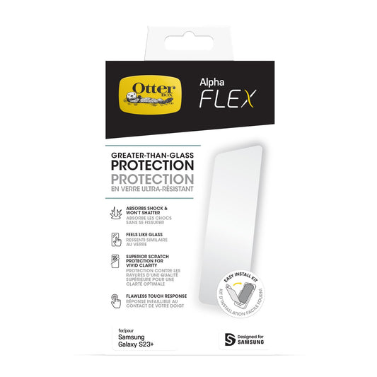 Otterbox Alpha Flex Screen Protector for Galaxy S23+, Flawless Touch Response, Fingerprint Resistant, Precision Fit, Vibrant Clarity
