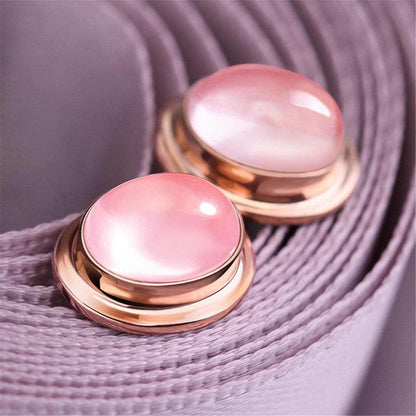Pink Crystal & Rose Goldtone Oval Stud Earrings