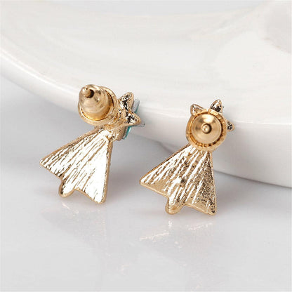 Crystal & Red Cubic Zirconia Christmas Tree & Star Stud Earrings