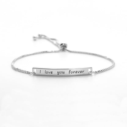 I Love You Forever Adjustable Bracelet