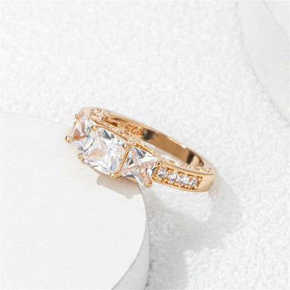 Crystal & Cubic Zirconia Princess-Cut Band Ring-4