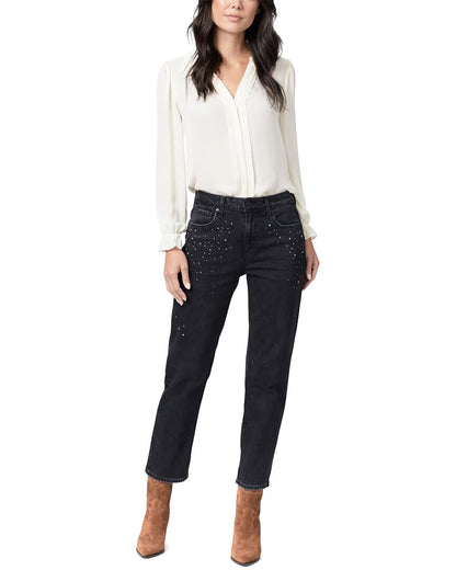 W6198-BLACK QUARTZ EMBELLISHED-