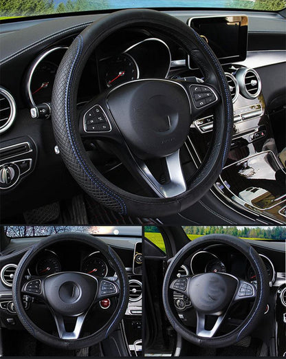 Universal Car Steering Wheel Cover Skid Proof Auto Car Steering Wheel Cover Auto Steering- Wheel Cover Microfiber Leather Viscose Breathable Anti-Slip Anti-Slip Embossing Leather Car-styling Car Accessories