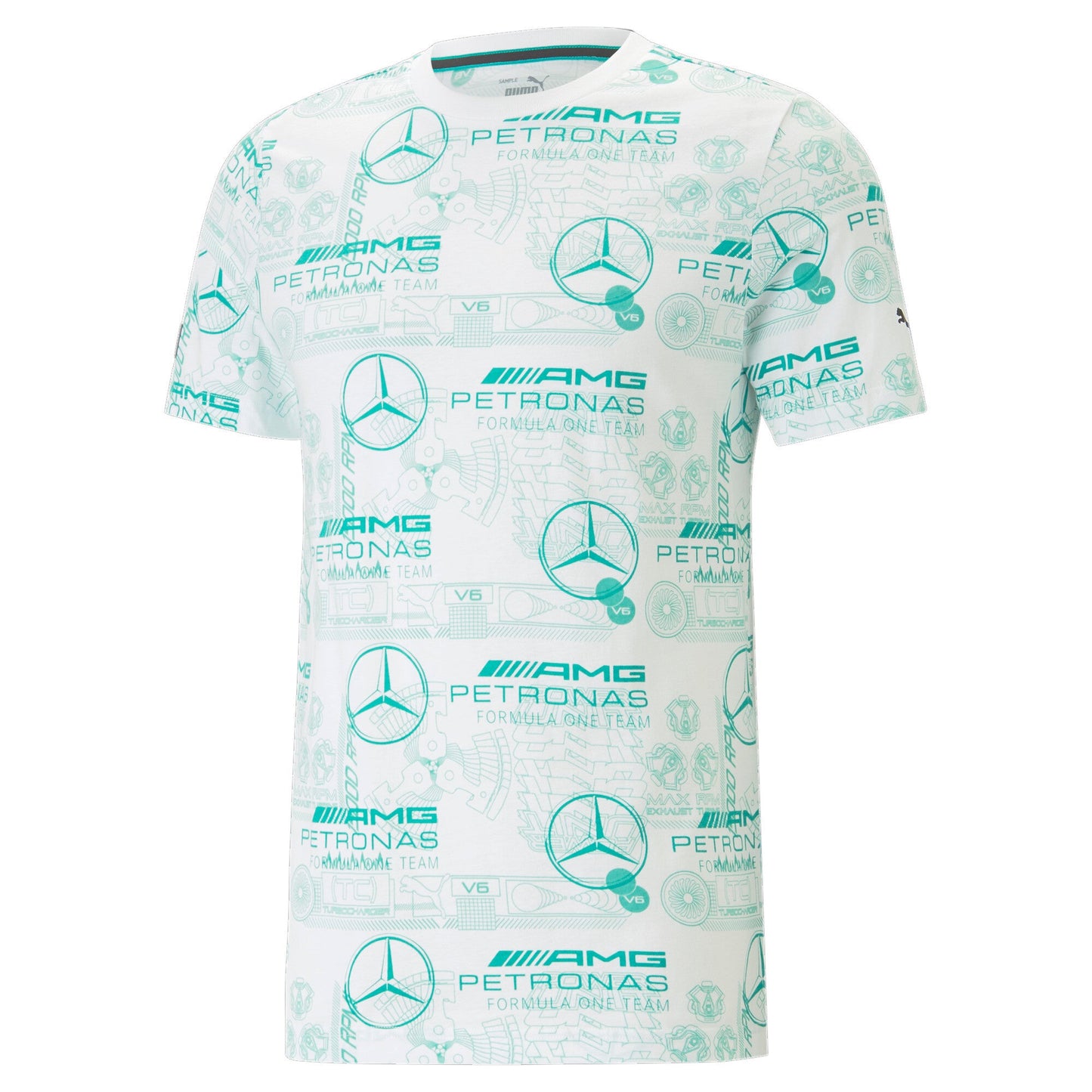 Puma Men's Mapf1 Mercedes Aop Tee Tops