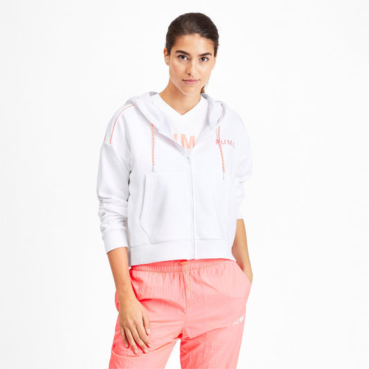 Puma Women's Chase Cropped Full Zip Hoody Hoodies