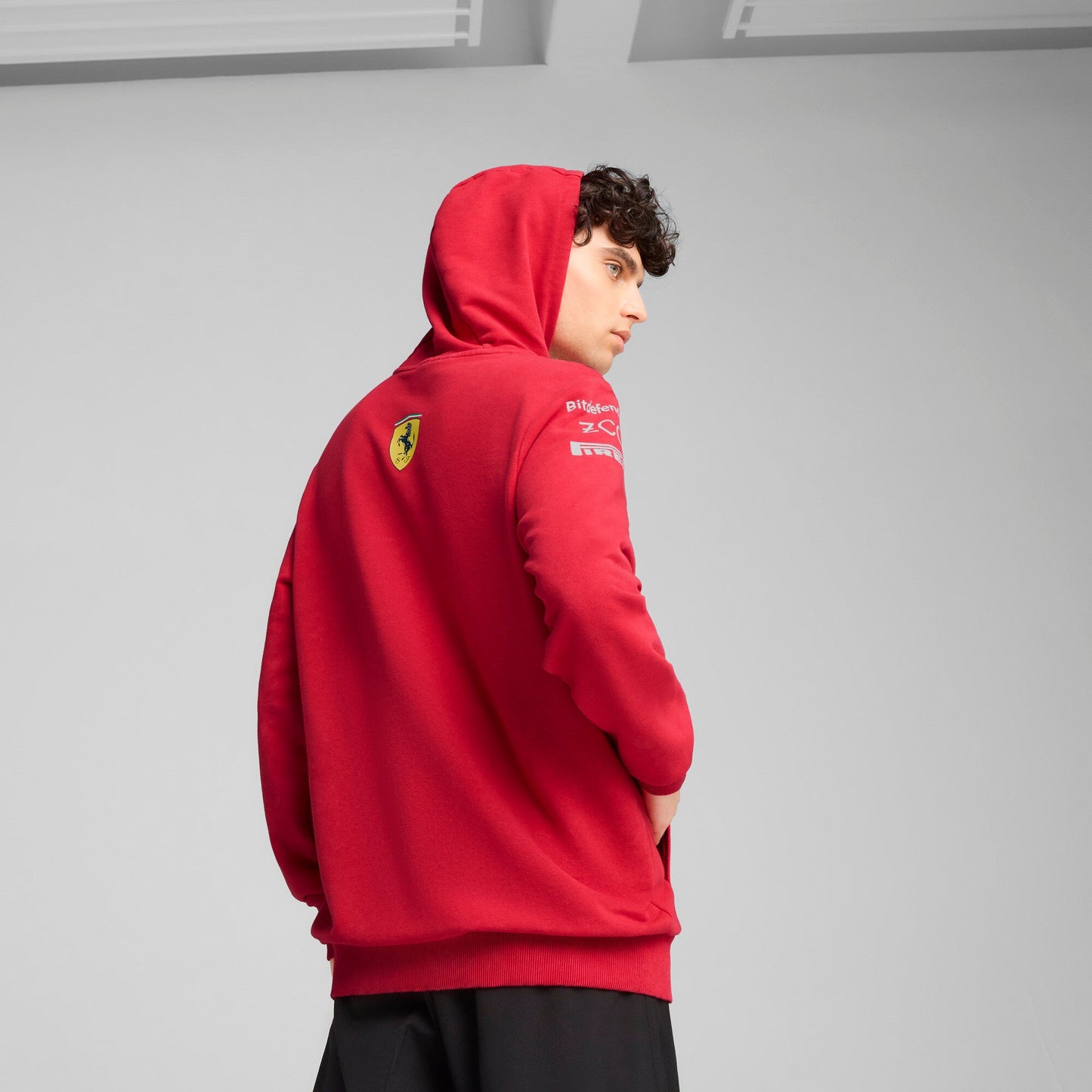 Puma Men's Sf Scuderia Ferrari Desert Sun Team Replica Hoodie Sweaters