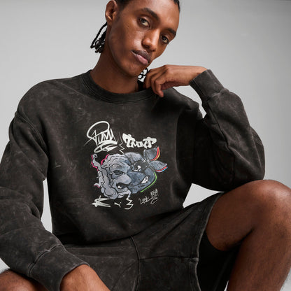 Puma Men's X Tmnt Relaxed Graphic Crew Tr