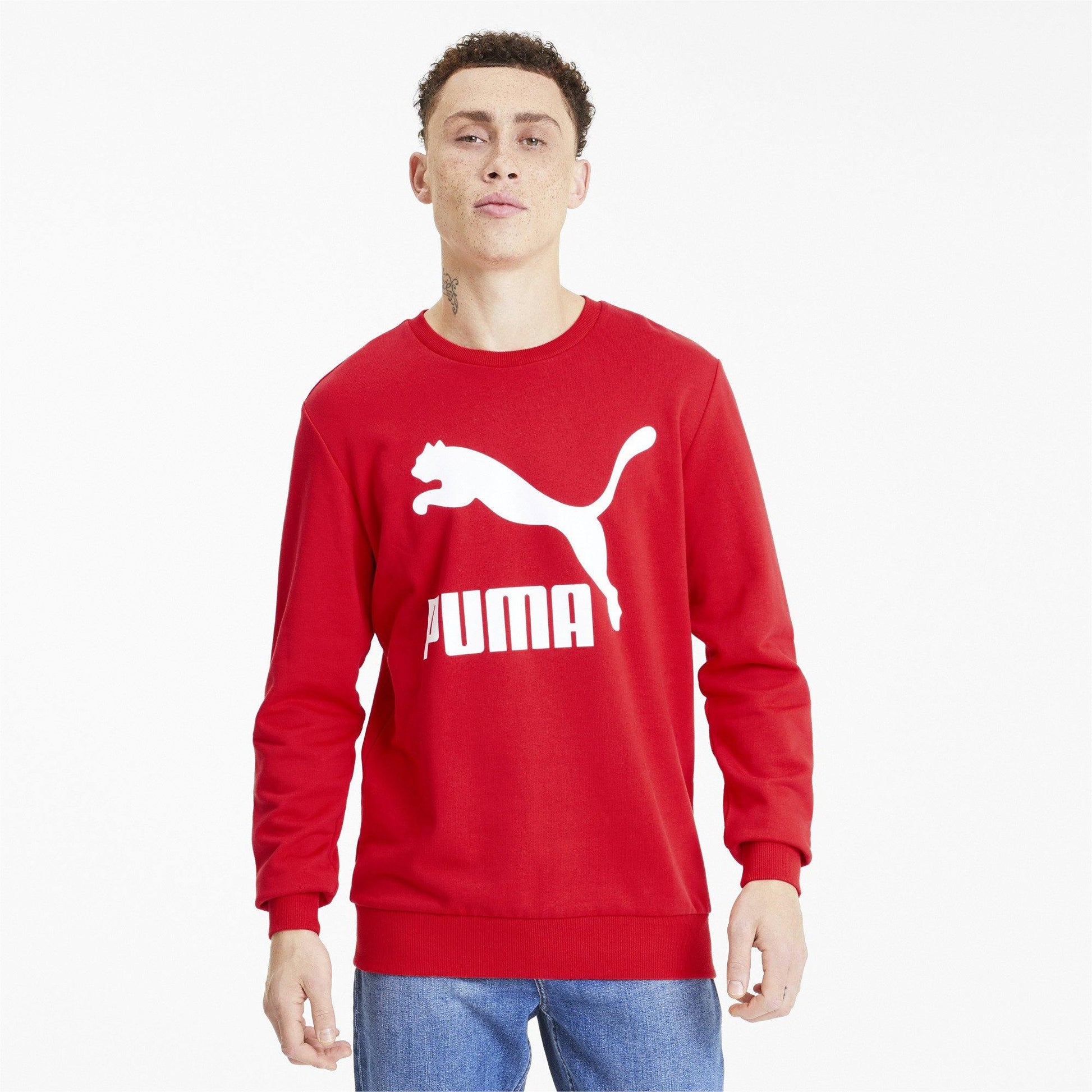[595198-11] Mens Puma Classics Logo Crew TR - sneakAR