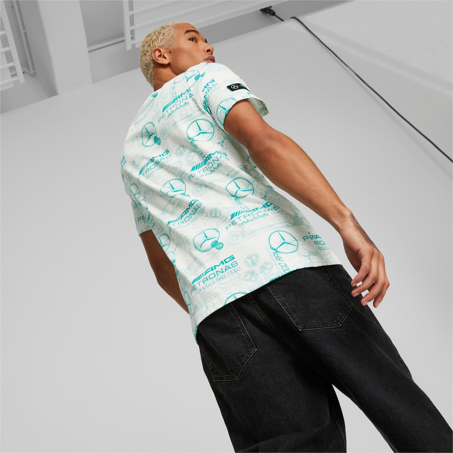 Puma Men's Mapf1 Mercedes Aop Tee Tops