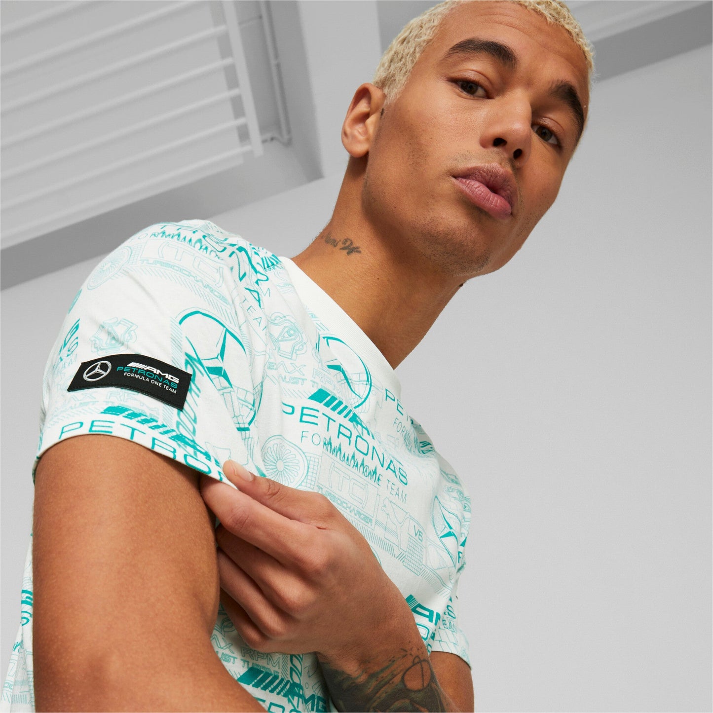Puma Men's Mapf1 Mercedes Aop Tee Tops