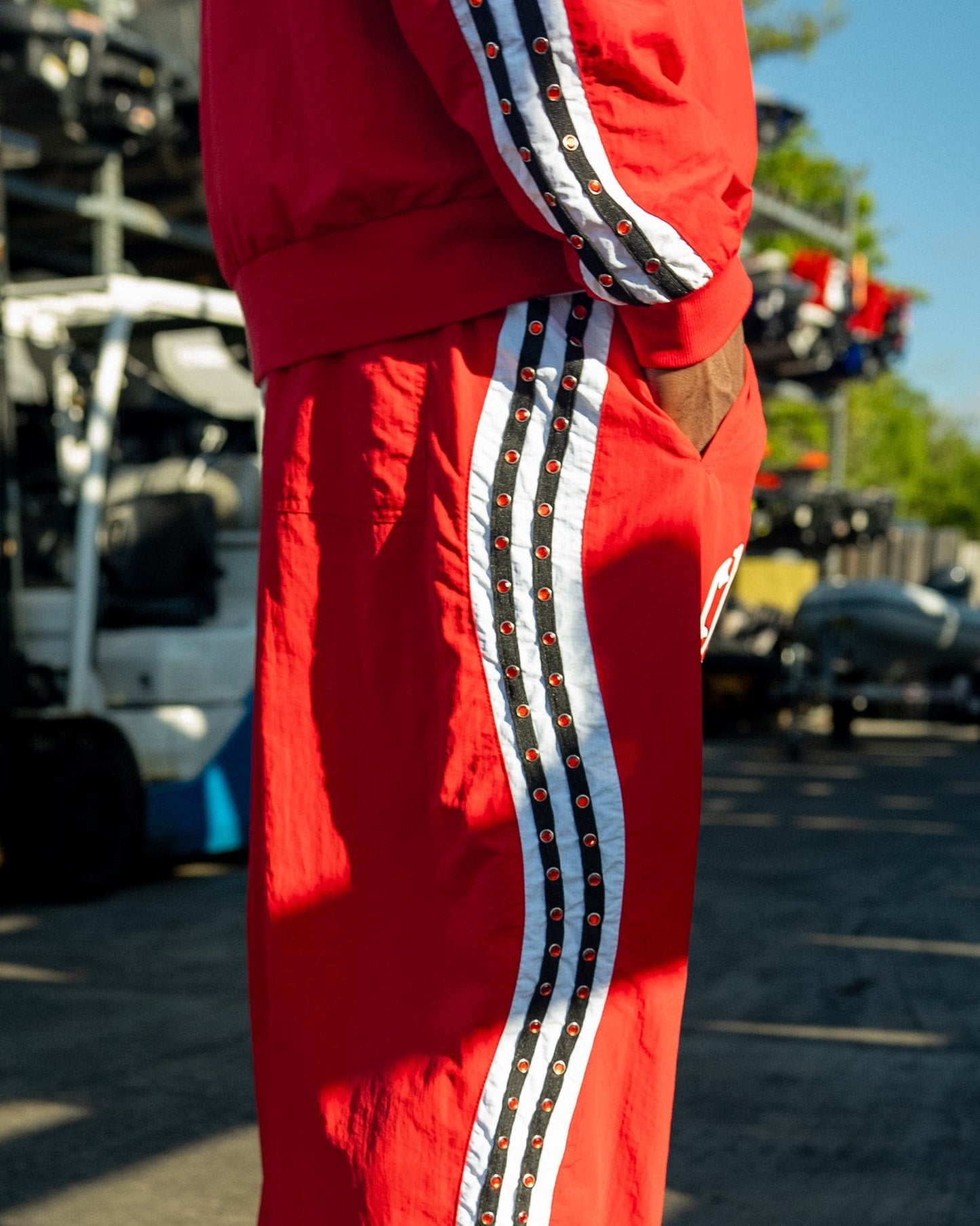 Red Letters x Cam Newton Rhinestone Hoodie - Red