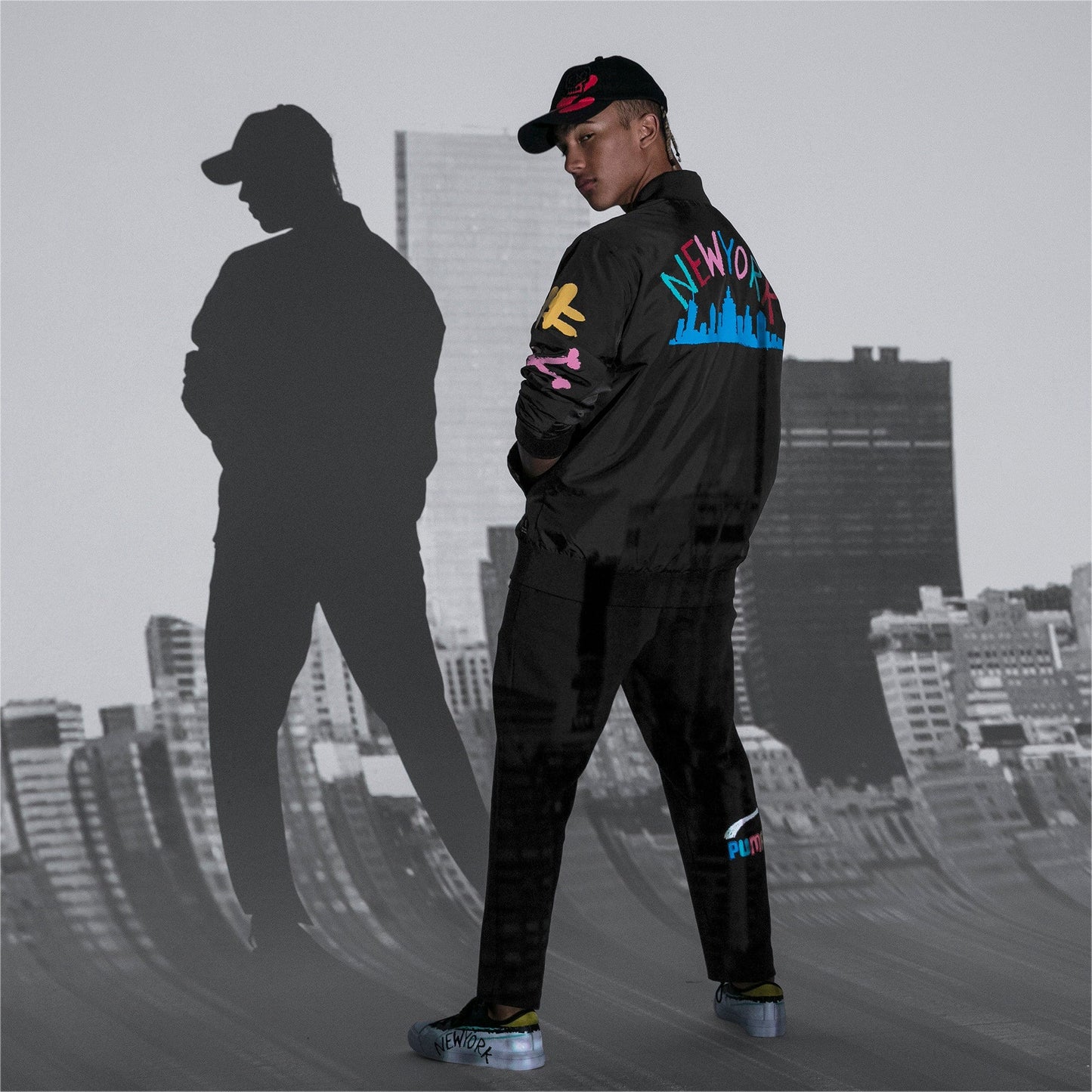 Puma Men's X Bradley Theodore Reversible Bomber Jacket Jackets