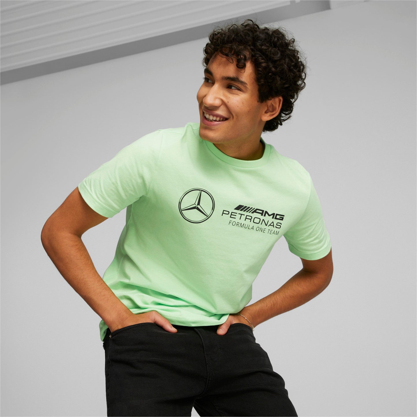 Puma Men's Mapf1 Mercedes Essential Logo Tee Tops