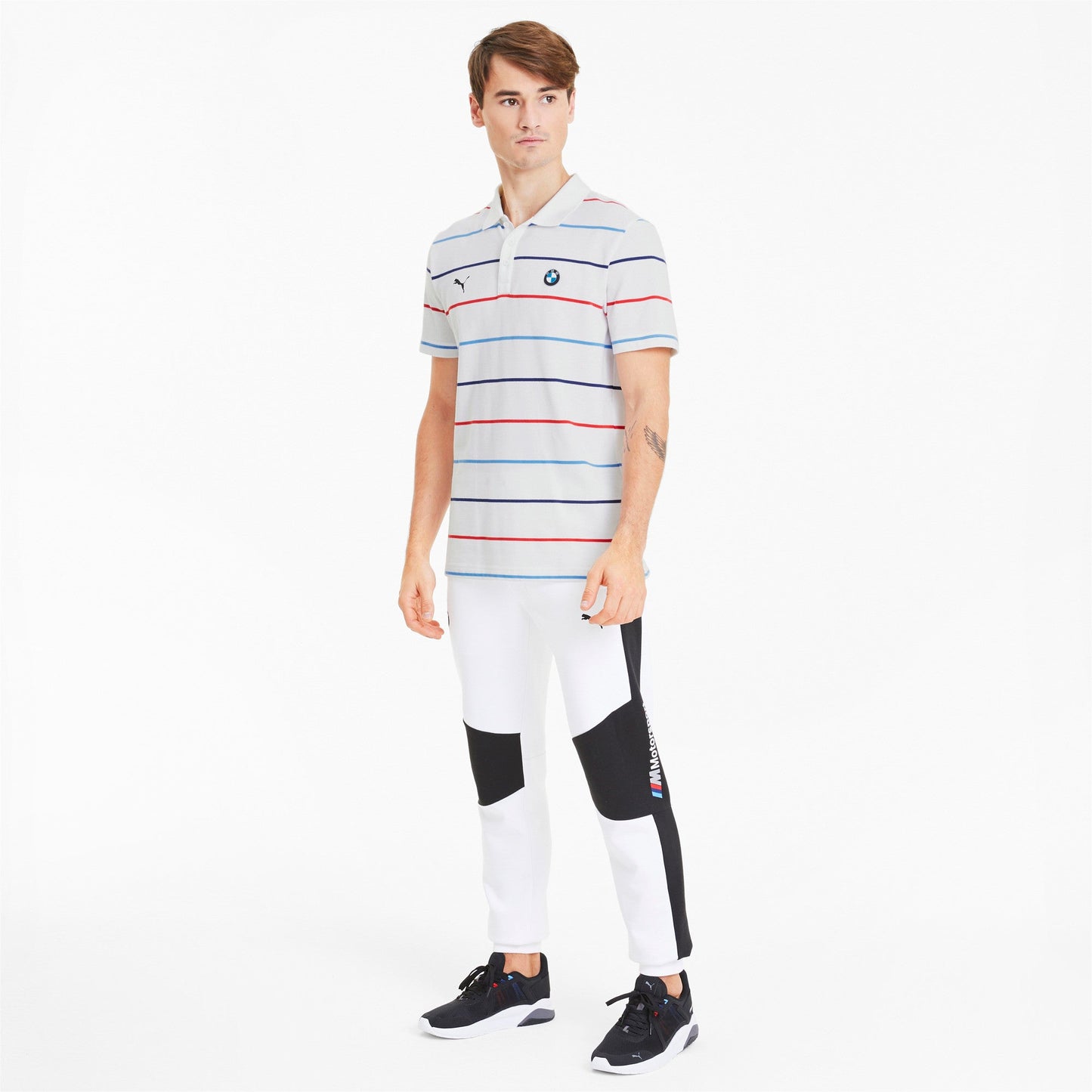 Puma Men's Bmw Motorsport Striped Polo Polos