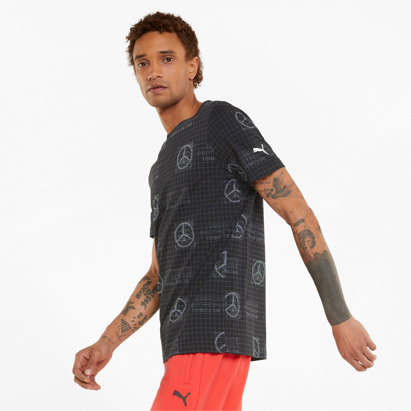 Puma Men's Mapf1 Mercedes Aop Logo Tee T-Shirts