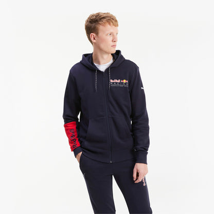 Puma Men's Rbr Red Bull Racing Logo Hooded Sweat Jacket Jackets