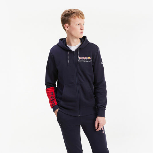 Puma Men's Rbr Red Bull Racing Logo Hooded Sweat Jacket Jackets
