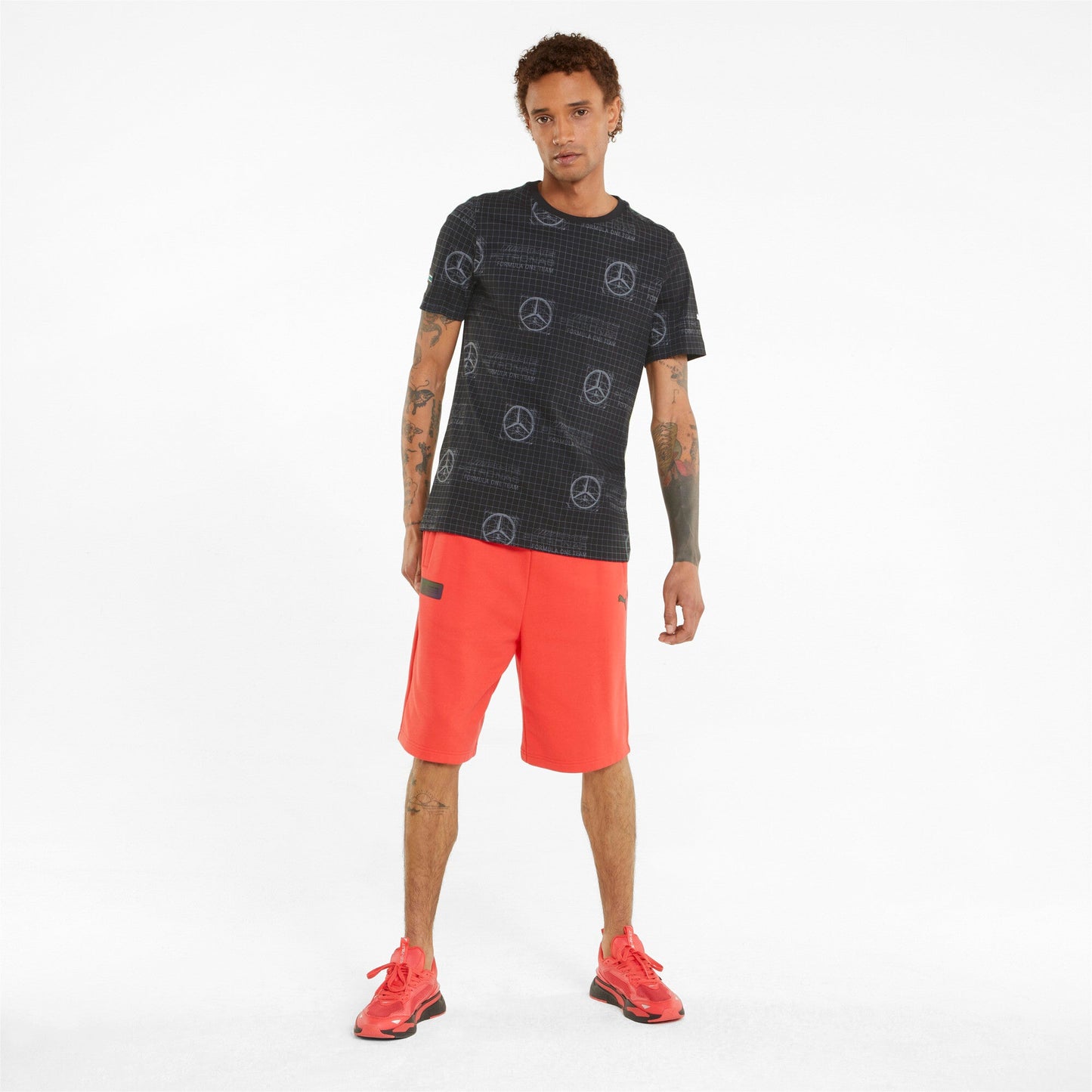 Puma Men's Mapf1 Mercedes Aop Logo Tee T-Shirts