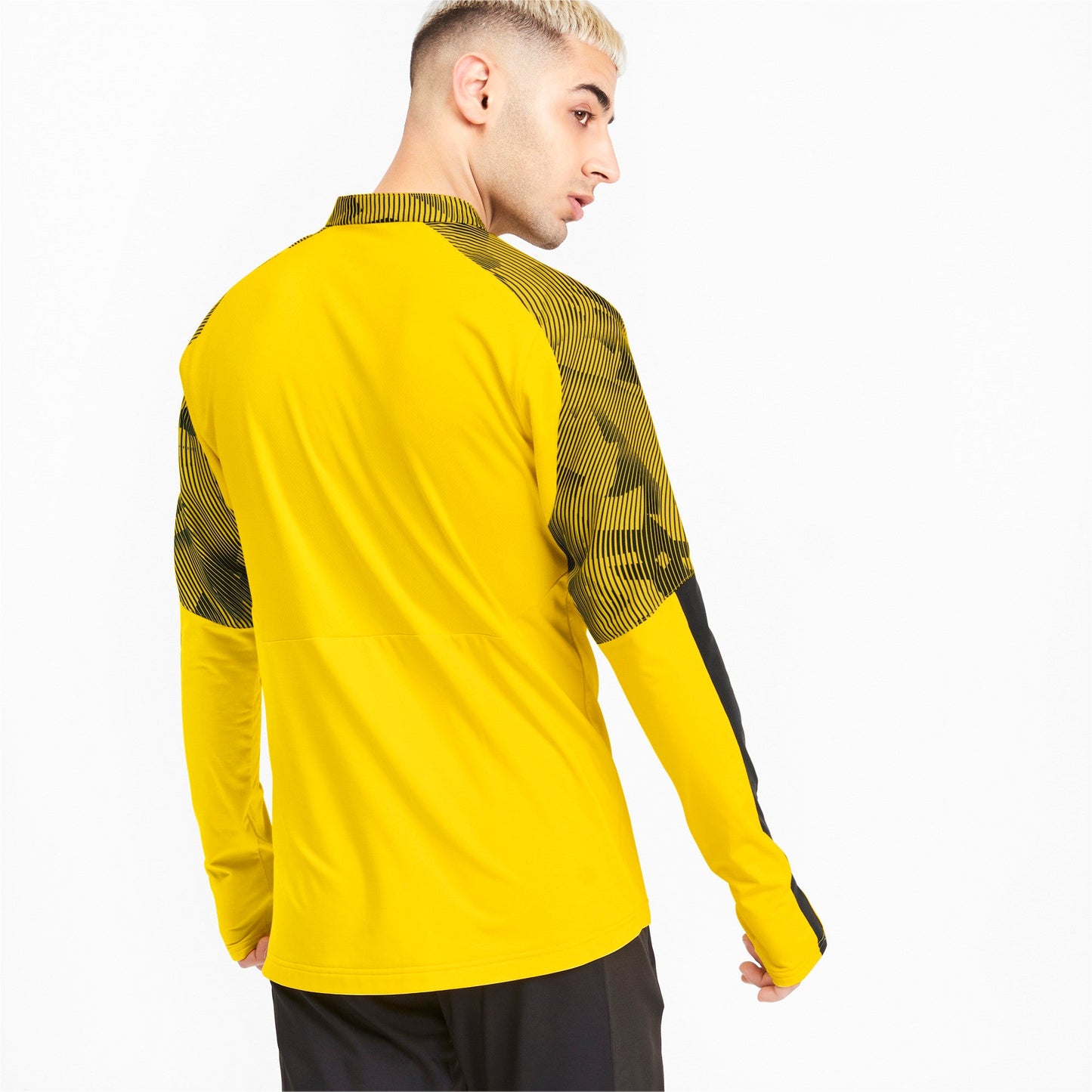 Puma Men's Bvb 1/4 Zip Training Top With Evonik Logo Half Zip & Quarter Zip