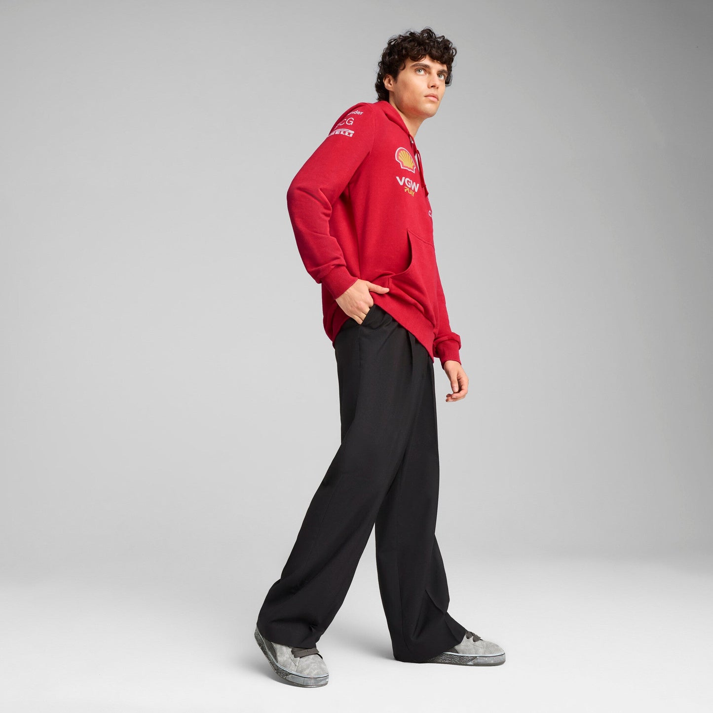 Puma Men's Sf Scuderia Ferrari Desert Sun Team Replica Hoodie Sweaters