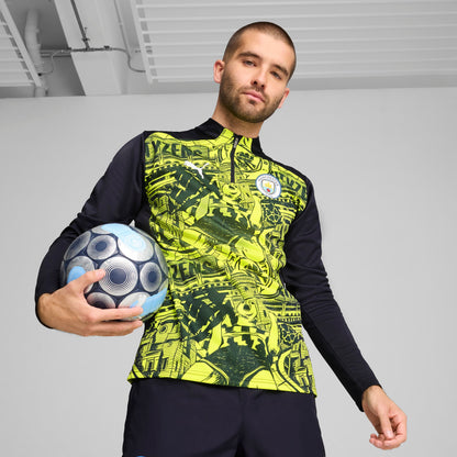 Puma Men's Mcfc Prematch 1/4 Zip Top Half Zip & Quarter Zip