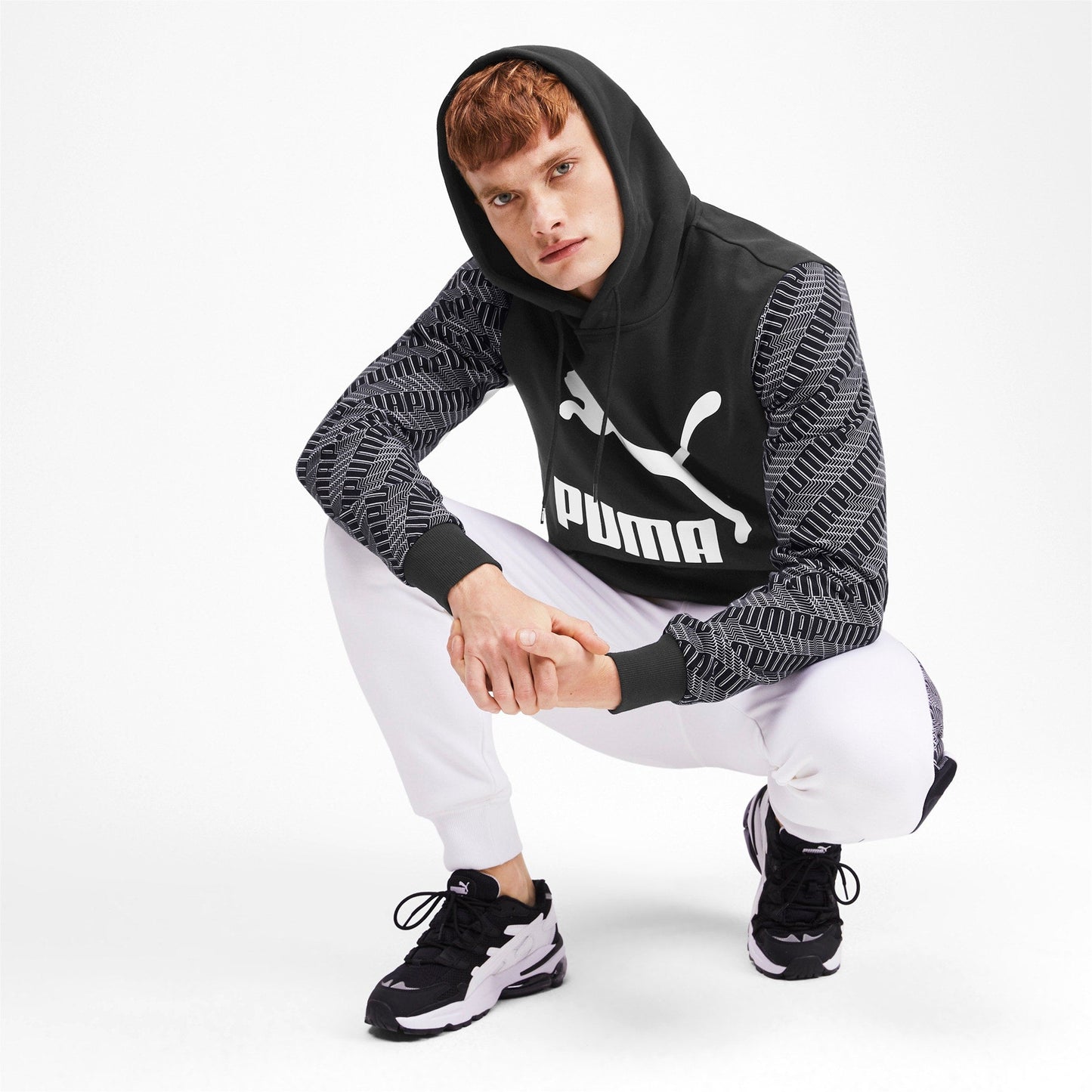 Puma Black-Repeat Logo-