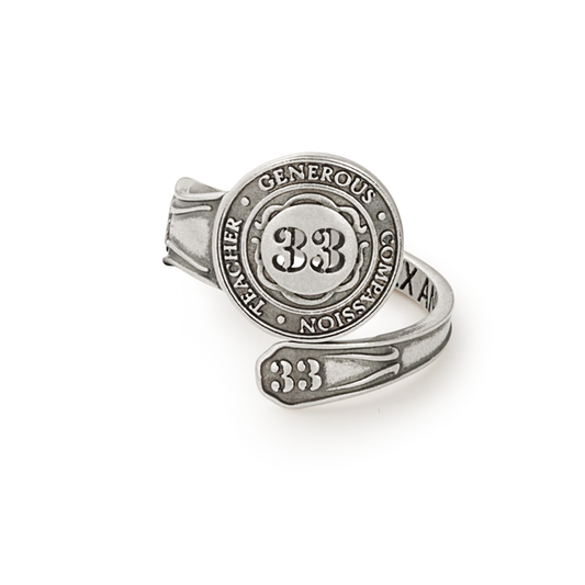 Number 33 Spoon Ring | Teacher, Generous, and Compassion