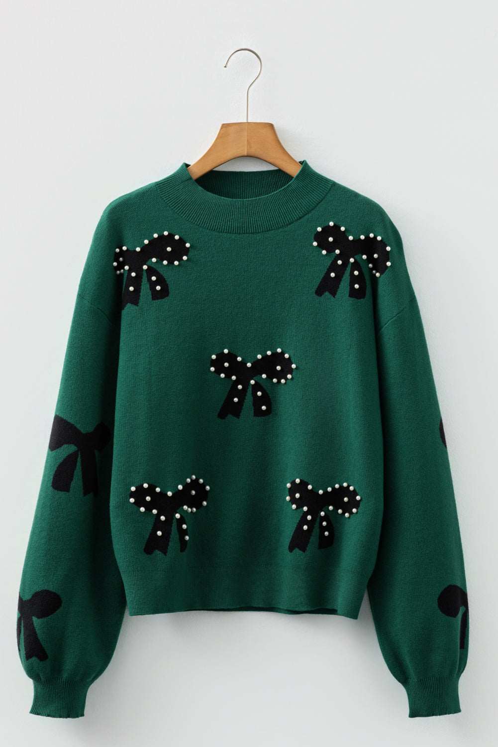 Eleanor Bow Pattern Loose Sweater