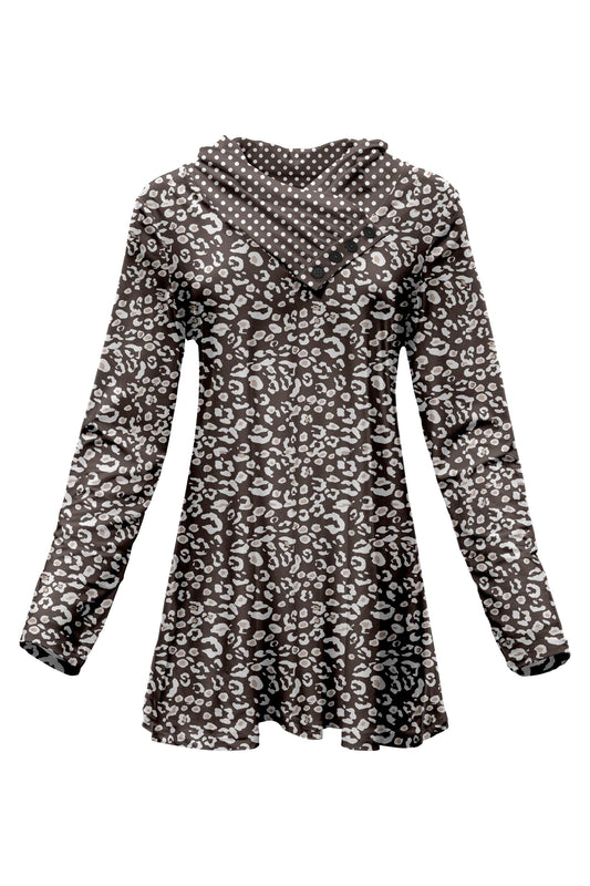 Brown and White Leopard and Polka Dot-