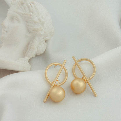 Goldtone Ball Drop Earrings