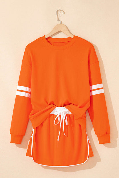 Sophia Shoulder Pullover Mini Skirt - Orange / L - 12/14