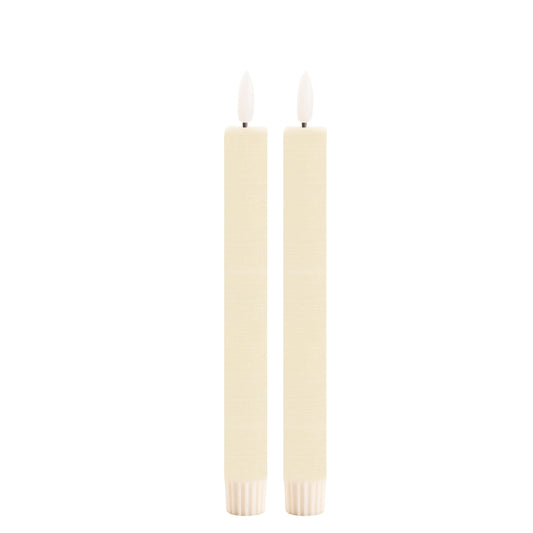 Melrose International FIA Wick Ivory Taper Candle (Set of 2)