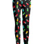 Black with Multicolor Christmas Light Print