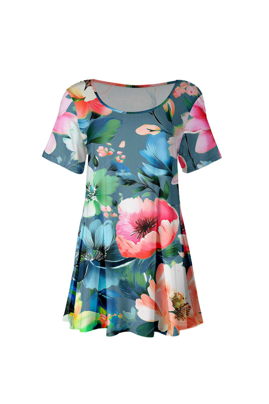 Teal & Coral Floral-