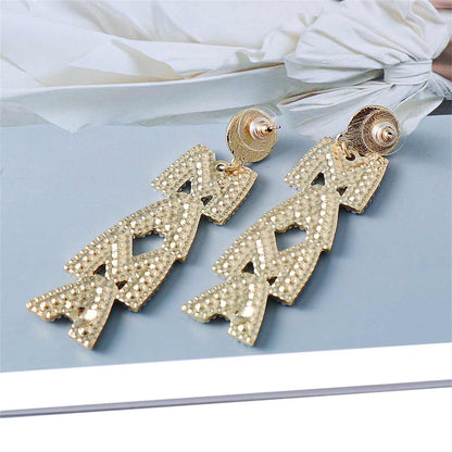 Cubic Zirconia & Pearl Goldtone 'Mama' Drop Earrings