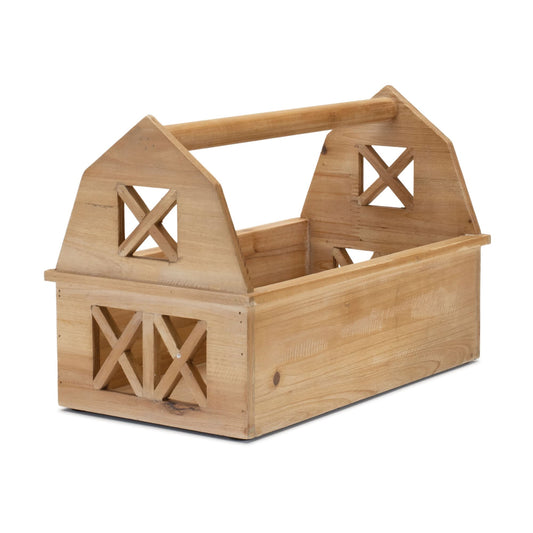 Melrose International Wood Barn Caddy Tray 15"L