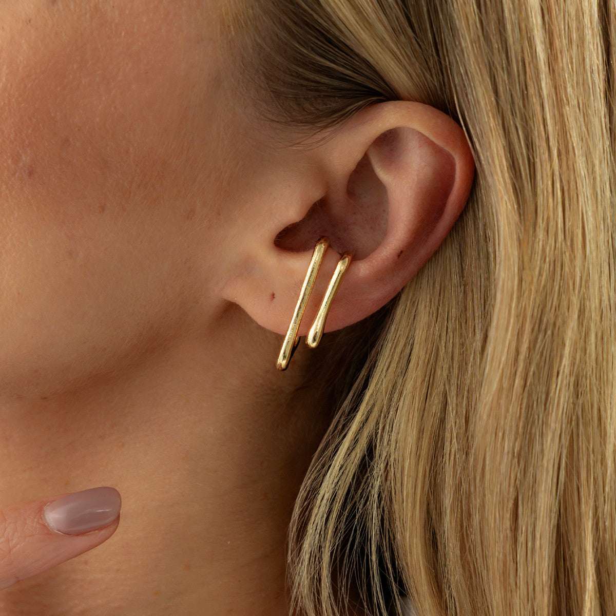 Goldtone Layered Ear Cuffs