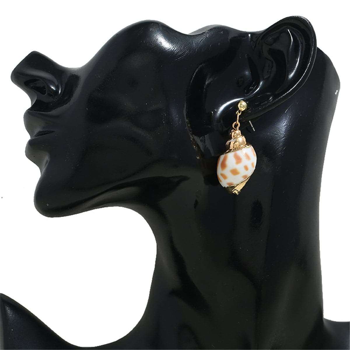 Shell & Goldtone Drop Earrings-2